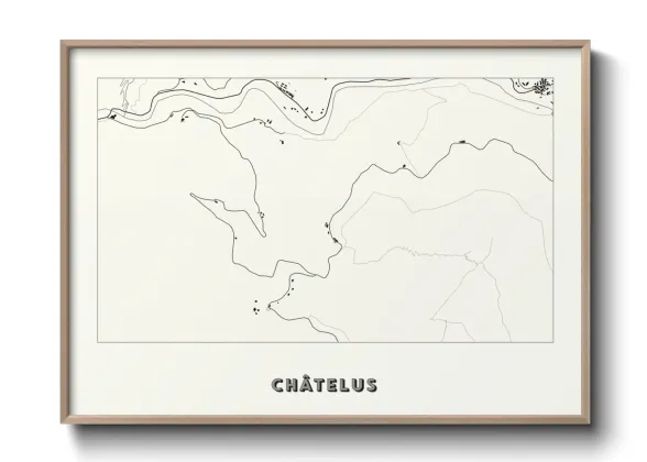 Une affiche de carte sur Châtelus