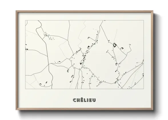 Une affiche de carte sur Chélieu