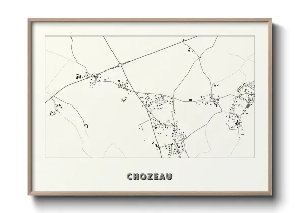 Une affiche de carte sur Chozeau