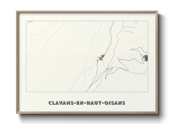 Une affiche de carte sur Clavans-en-Haut-Oisans