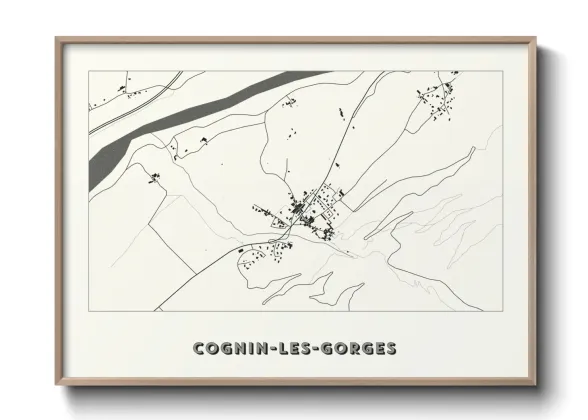 Une affiche de carte sur Cognin-les-Gorges