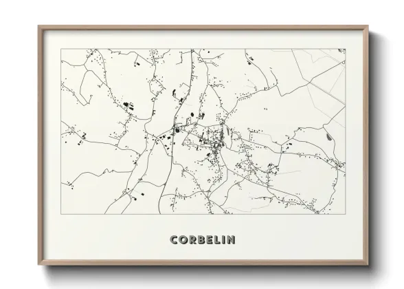Une affiche de carte sur Corbelin