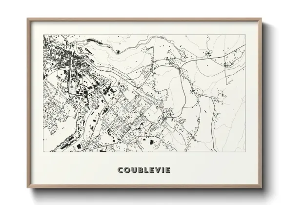 Une affiche de carte sur Coublevie