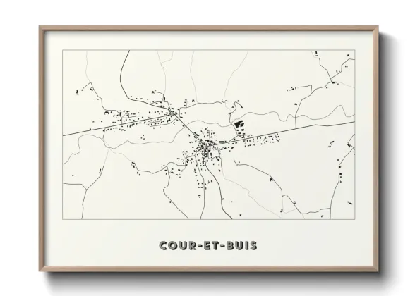 Une affiche de carte sur Cour-et-Buis