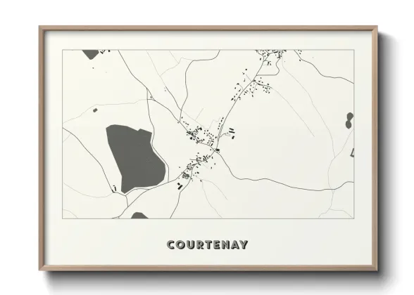 Une affiche de carte sur Courtenay
