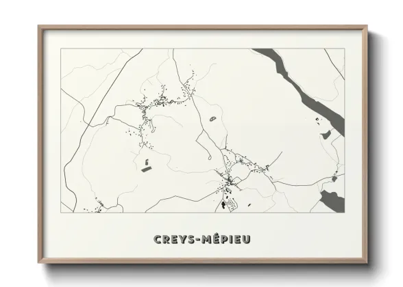 Une affiche de carte sur Creys-Mépieu