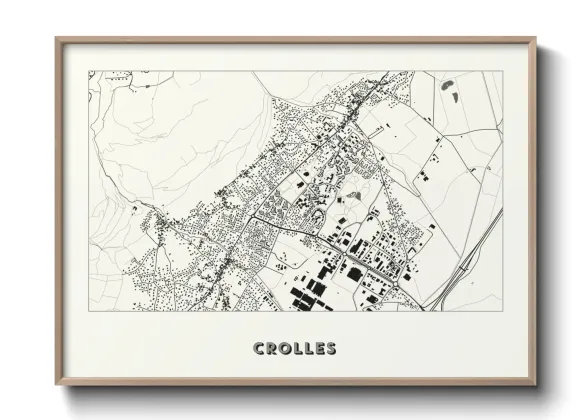 Une affiche de carte sur Crolles