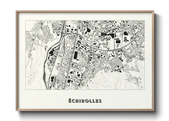 Une affiche de carte sur Échirolles