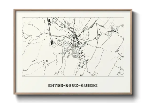 Une affiche de carte sur Entre-Deux-Guiers