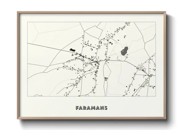 Une affiche de carte sur Faramans