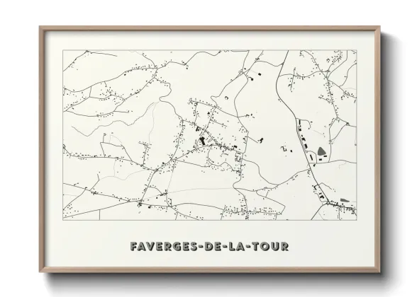 Une affiche de carte sur Faverges-de-la-Tour