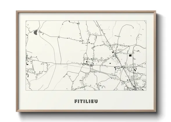 Une affiche de carte sur Fitilieu