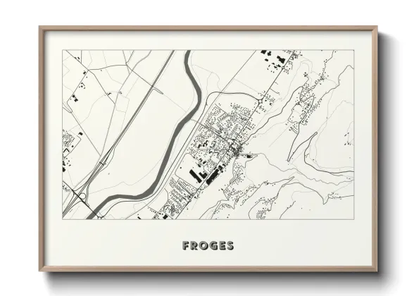 Une affiche de carte sur Froges