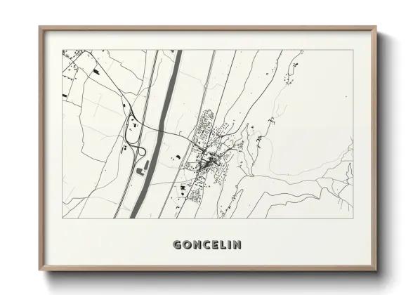 Une affiche de carte sur Goncelin