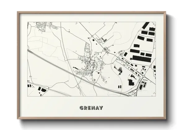 Une affiche de carte sur Grenay