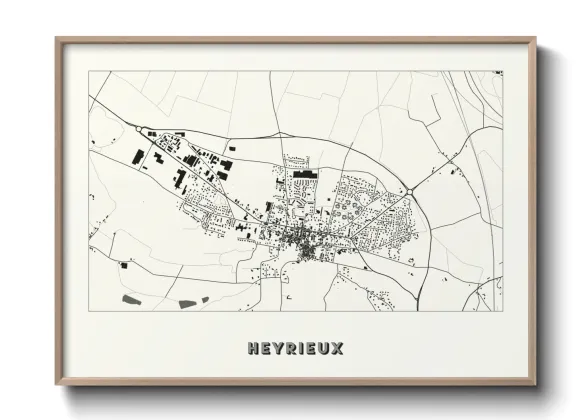 Une affiche de carte sur Heyrieux
