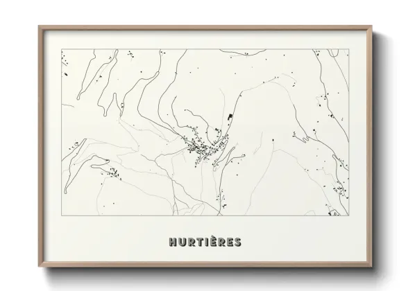 Une affiche de carte sur Hurtières
