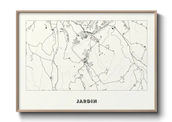 Une affiche de carte sur Jardin