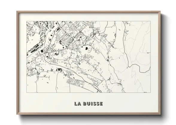 Une affiche de carte sur La Buisse