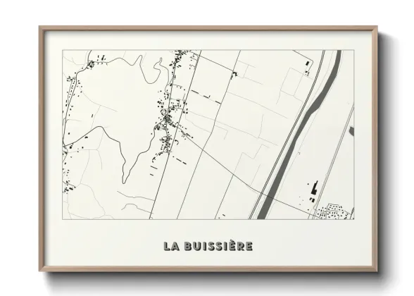 Une affiche de carte sur La Buissière