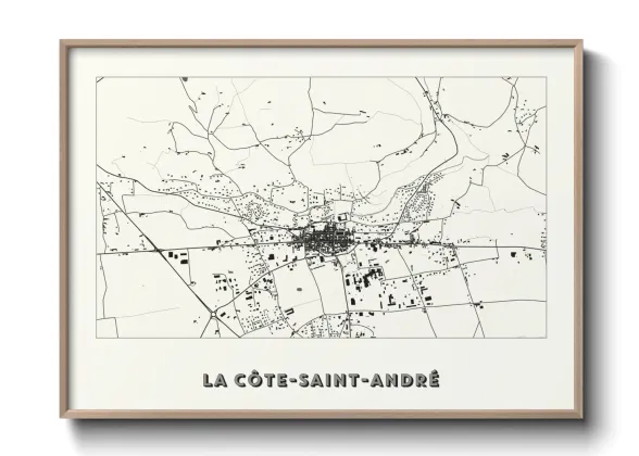 Une affiche de carte sur La Côte-Saint-André