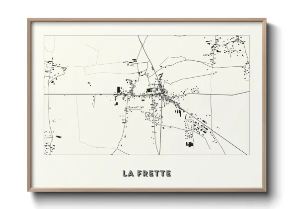Une affiche de carte sur La Frette