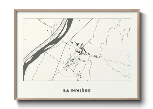 Une affiche de carte sur La Rivière