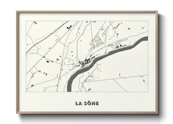 Une affiche de carte sur La Sône