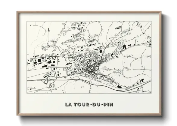Une affiche de carte sur La Tour-du-Pin