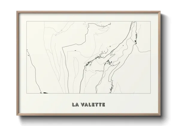 Une affiche de carte sur La Valette