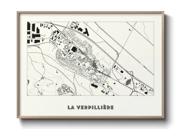 Une affiche de carte sur La Verpillière