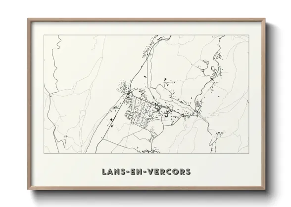 Une affiche de carte sur Lans-en-Vercors