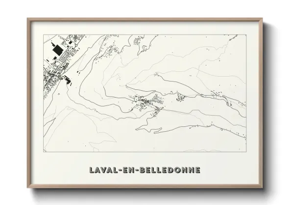 Une affiche de carte sur Laval-en-Belledonne