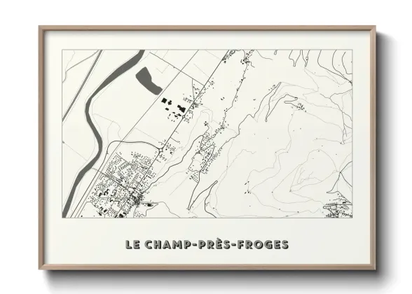 Une affiche de carte sur Le Champ-près-Froges