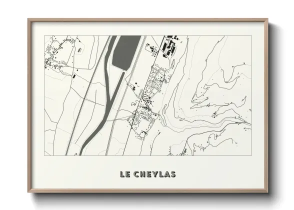 Une affiche de carte sur Le Cheylas