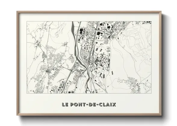 Une affiche de carte sur Le Pont-de-Claix