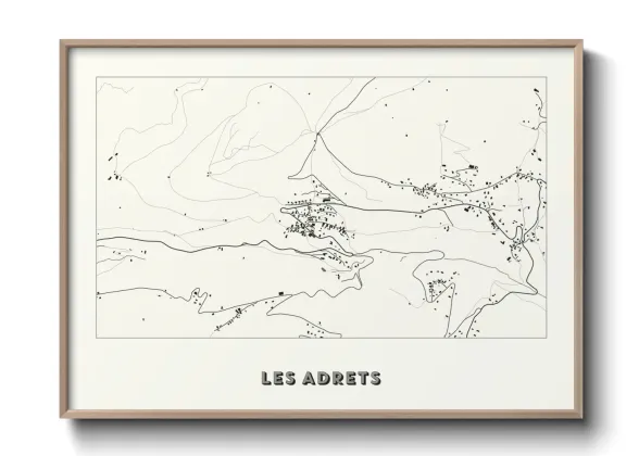 Une affiche de carte sur Les Adrets