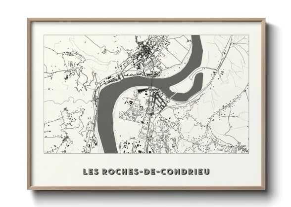 Une affiche de carte sur Les Roches-de-Condrieu