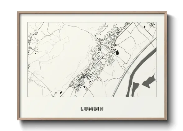 Une affiche de carte sur Lumbin
