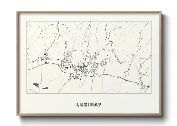 Une affiche de carte sur Luzinay