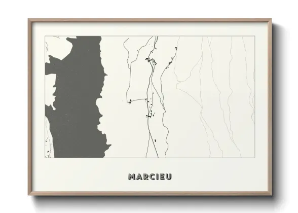 Une affiche de carte sur Marcieu