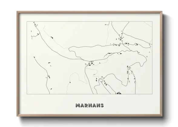 Une affiche de carte sur Marnans