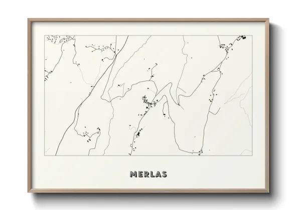 Une affiche de carte sur Merlas