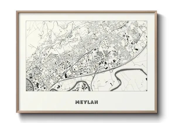 Une affiche de carte sur Meylan
