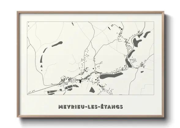 Une affiche de carte sur Meyrieu-les-Étangs