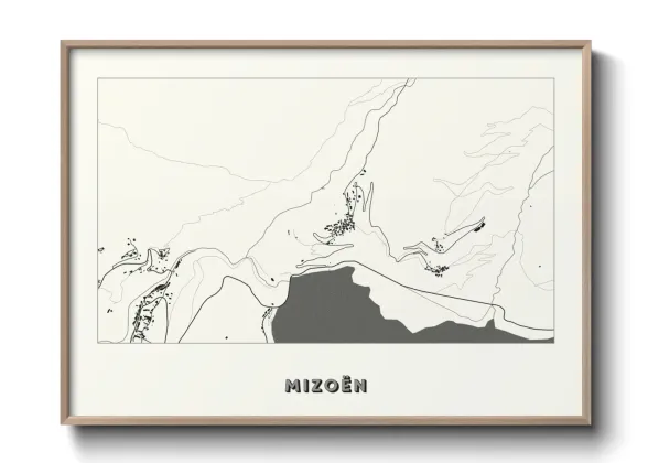 Une affiche de carte sur Mizoën