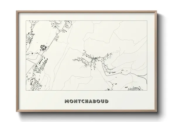 Une affiche de carte sur Montchaboud