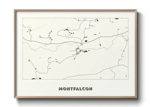 Une affiche de carte sur Montfalcon