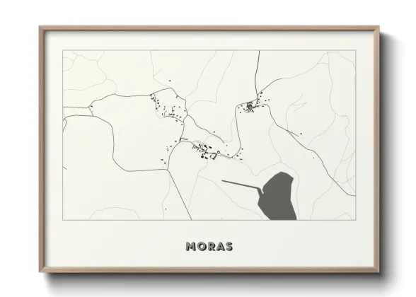 Une affiche de carte sur Moras