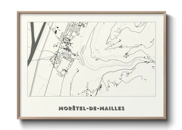 Une affiche de carte sur Morêtel-de-Mailles